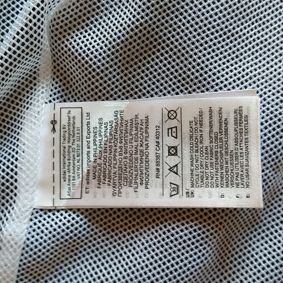 Adidas black and white windbreaker Sz M - Picture 9 of 9